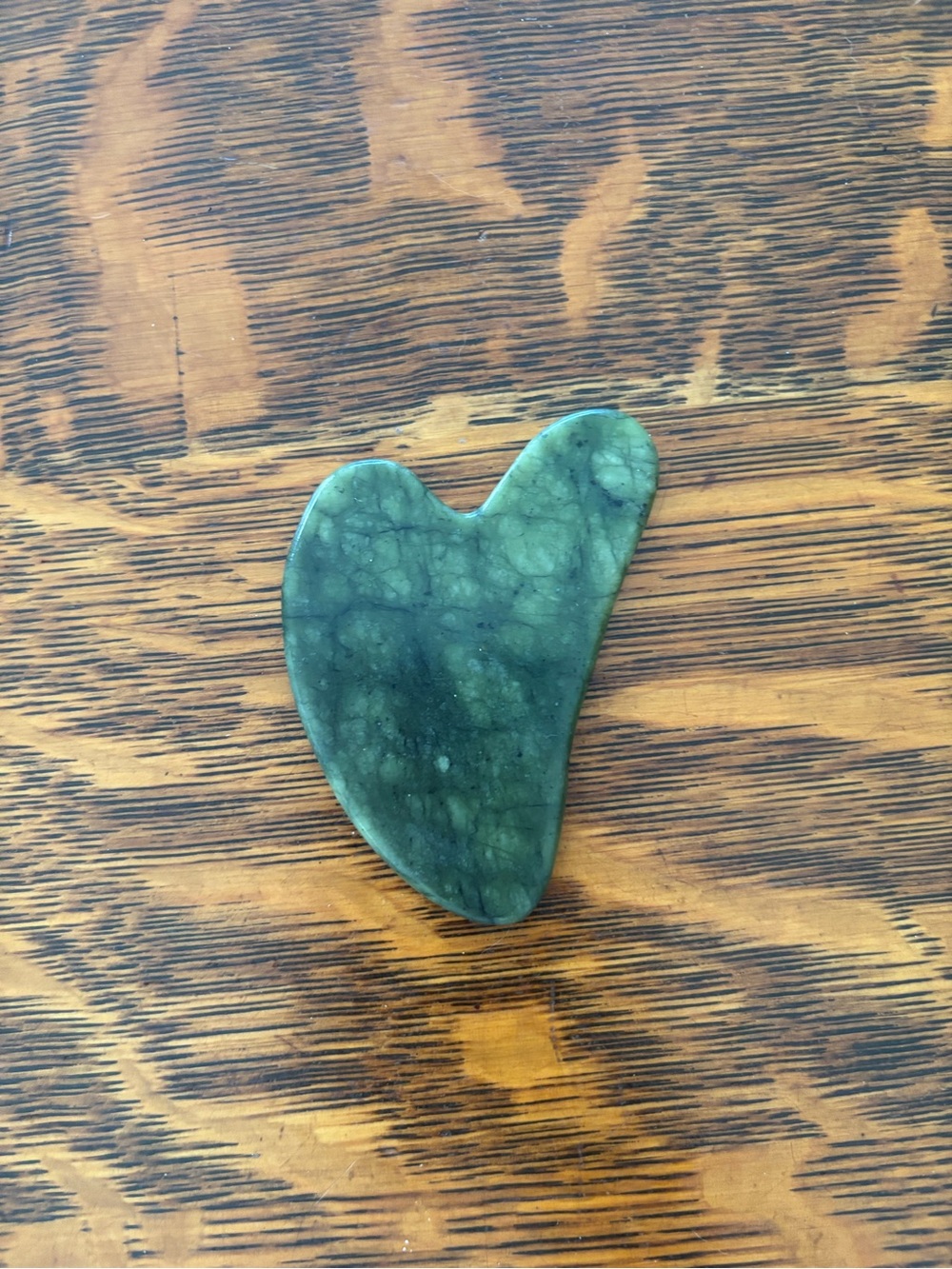 Green Jade Heart Gua Sha Facial Massage Tool